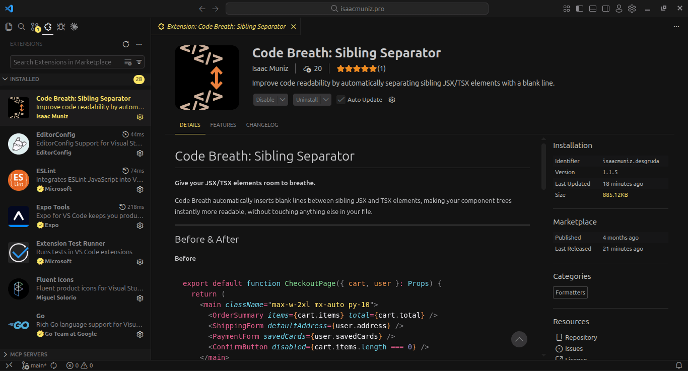 Dentro do VSCode